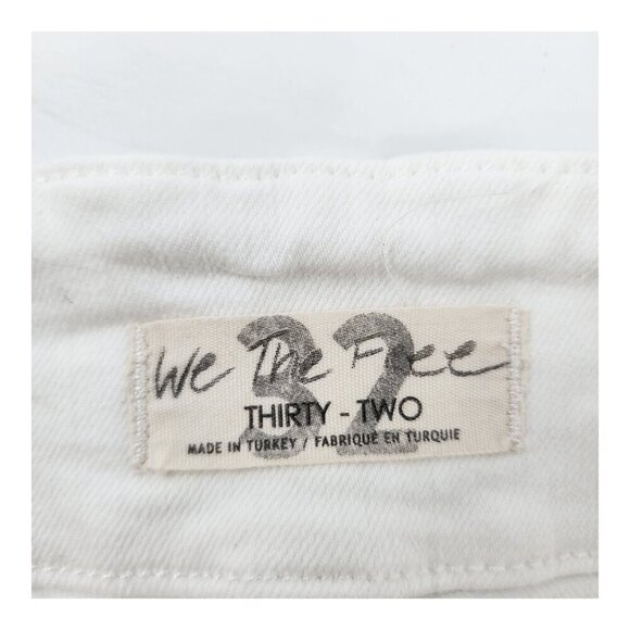 FREE PEOPE WE THE FREE Jayde Flare Jeans High Rise in Pure White - Picture 7 of 8